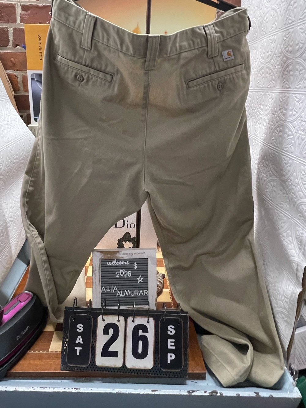 Carhartt khaki work trousers